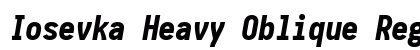 Iosevka Heavy Oblique Regular preview