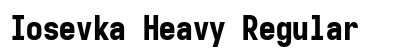 Iosevka Heavy Regular preview