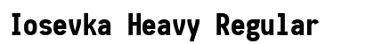 Iosevka Heavy Regular preview
