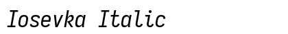 Iosevka Italic Preview