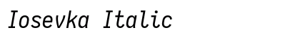 Iosevka Italic Preview