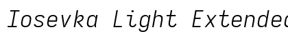 Iosevka Light Extended Italic Preview