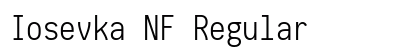 Iosevka NF Regular Preview