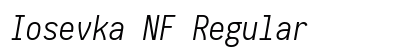 Iosevka NF Regular Preview