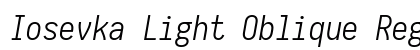 Iosevka Light Oblique Regular preview