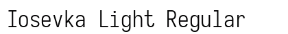 Iosevka Light Regular preview