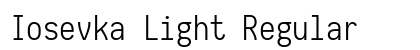 Iosevka Light Regular preview