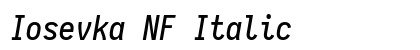 Iosevka NF Italic preview
