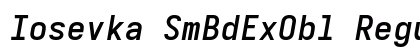 Iosevka SmBdExObl Regular preview