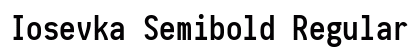 Iosevka Semibold Regular preview