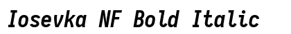 Iosevka NF Bold Italic Preview