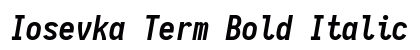 Iosevka Term Bold Italic Preview