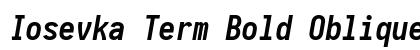 Iosevka Term Bold Oblique Regular preview