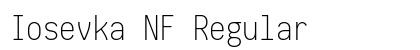 Iosevka NF Regular Preview