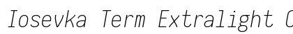 Iosevka Term Extralight Oblique Regular preview