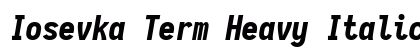 Iosevka Term Heavy Italic preview