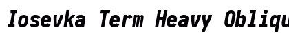 Iosevka Term Heavy Oblique Regular preview