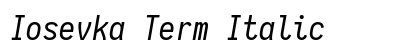 Iosevka Term Italic preview