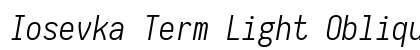 Iosevka Term Light Oblique Regular preview