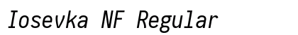 Iosevka NF Regular preview