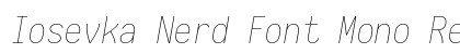Iosevka Nerd Font Mono Regular Preview