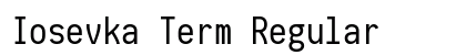 Iosevka Term Regular preview