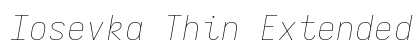 Iosevka Thin Extended Italic Preview