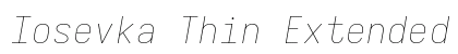 Iosevka Thin Extended Oblique Regular preview