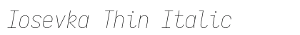 Iosevka Thin Italic preview
