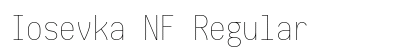 Iosevka NF Regular Preview