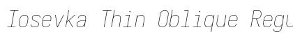 Iosevka Thin Oblique Regular preview