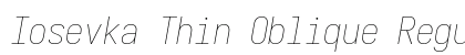 Iosevka Thin Oblique Regular Preview