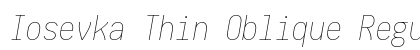 Iosevka Thin Oblique Regular Preview
