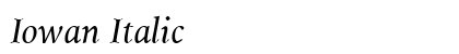 Iowan Italic preview