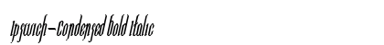 Ipswich-Condensed Bold Italic Preview