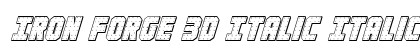 Iron Forge 3D Italic Italic preview