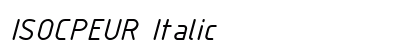 ISOCPEUR Italic preview