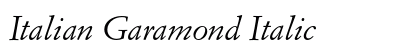Italian Garamond Italic preview