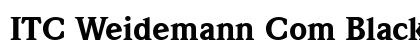 ITC Weidemann Com Black Font