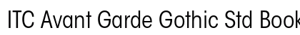 ITC Avant Garde Gothic Std Book Condensed Preview