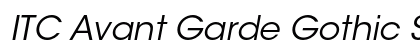 ITC Avant Garde Gothic Std Book Oblique Preview