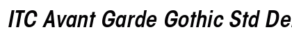 ITC Avant Garde Gothic Std Demi Condensed Oblique Preview