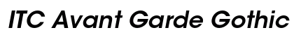 ITC Avant Garde Gothic Std Demi Oblique Preview