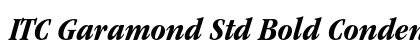 ITC Garamond Std Bold Condensed Italic Preview