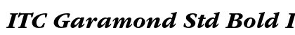 ITC Garamond Std Bold Italic Preview