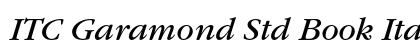 ITC Garamond Std Book Italic Preview