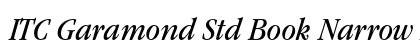 ITC Garamond Std Book Narrow Italic Preview