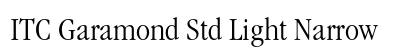 ITC Garamond Std Light Narrow Preview