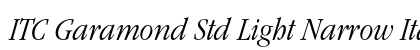 ITC Garamond Std Light Narrow Italic Preview