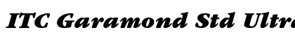 ITC Garamond Std Ultra Italic Preview